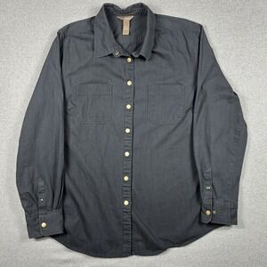 Bit & Bridle Western Rodeo Pearl Snap Shirt Mens XL Black Pockets Long Sleeve